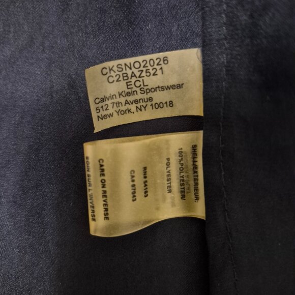 Calvin Klein Waxed Navy Blue Dress Shirt - Picture 4 of 7